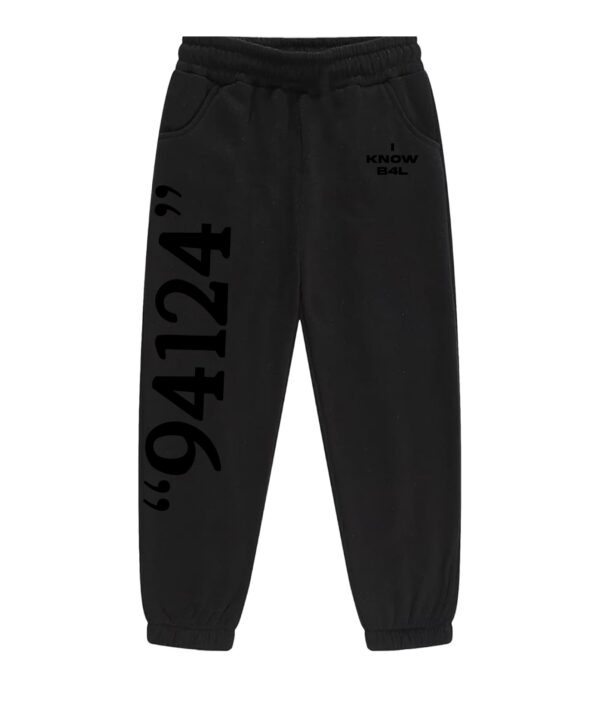 94124 Black “Dark on Dark” Sweatpants